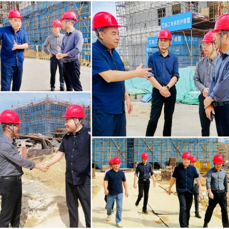 福清市龙江街道俞强书记再次带队莅临金强科创公园深入施工现场，为项目建设排忧解难
